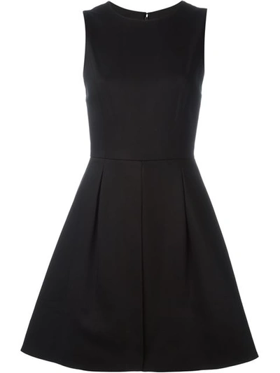 Alice And Olivia 'bria' Peplum Fit & Flare Dress In Black/white | ModeSens