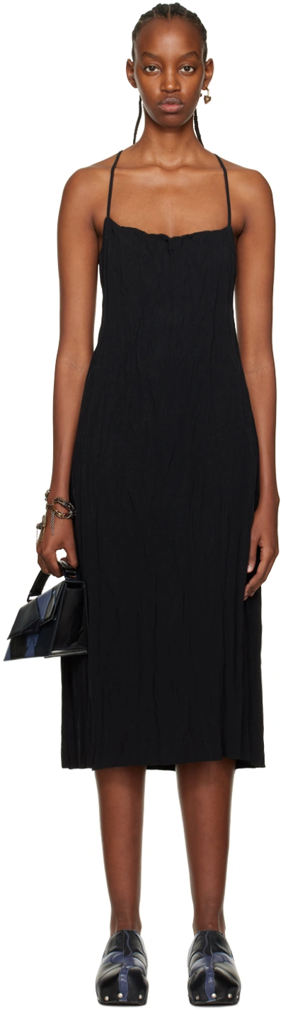 Shop Acne Studios Ssense Exclusive Black Midi Dress