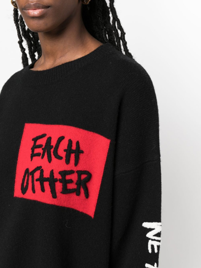 Shop Each X Other Logo-print Asymmetrical Sweatshirt In Black