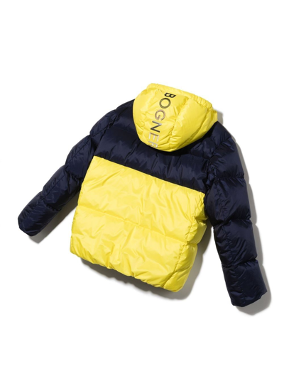 Shop Bogner Elias-d Hooded Feather-lined Jacket In Yellow