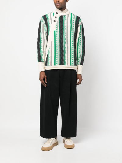 Ader Error Green Frema Sweater In 黑色