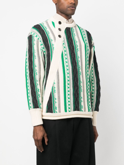 Ader Error Green Frema Sweater In 黑色