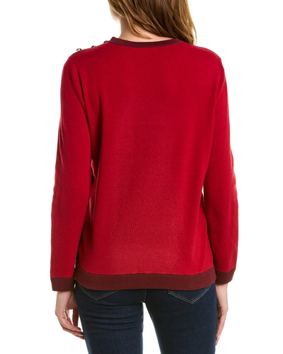Shop Jones New York Colorblock Sweater In Red