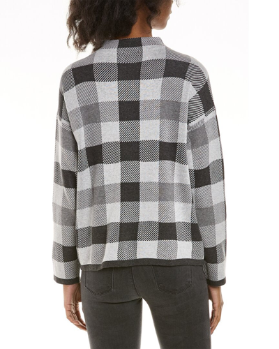 Shop Jones New York Jacquard Sweater In Grey