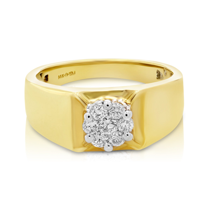 Vir Jewels 1/2 Cttw Men's Diamond Engagement Ring Cluster Composite 14k Yellow Gold In Yellow