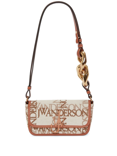 Shop Jw Anderson Anchor Chain Shoulder Bag In Neutrals