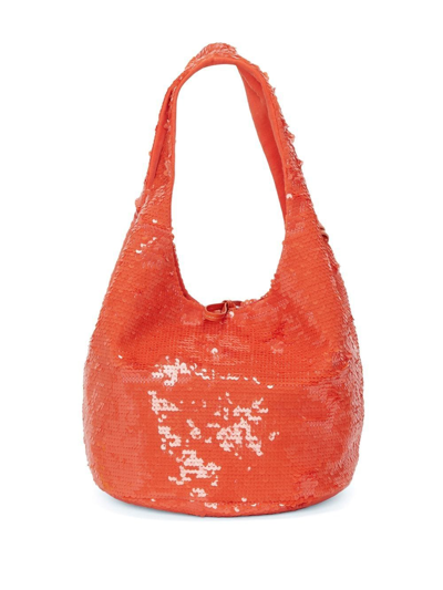 Shop Jw Anderson Mini Sequin-embellished Bag In Orange