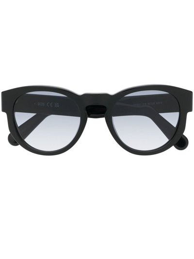 Shop Gcds Round-frame Sunglasses In Black