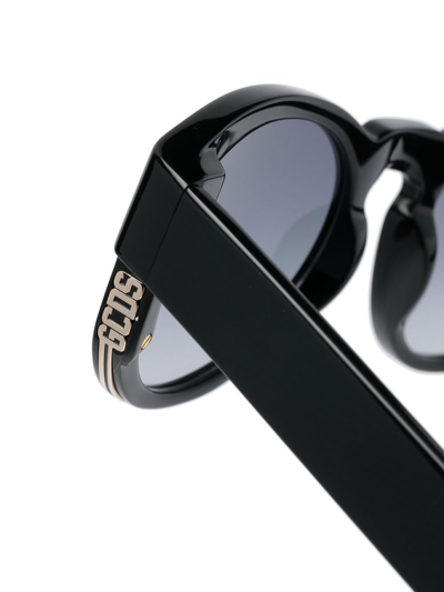 Shop Gcds Round-frame Sunglasses In Black
