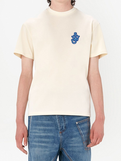 Shop Jw Anderson Anchor Patch Short-sleeve T-shirt In Yellow