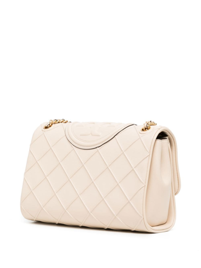 Tory Burch Fleming Leather Shoulder Bag In Neutrals