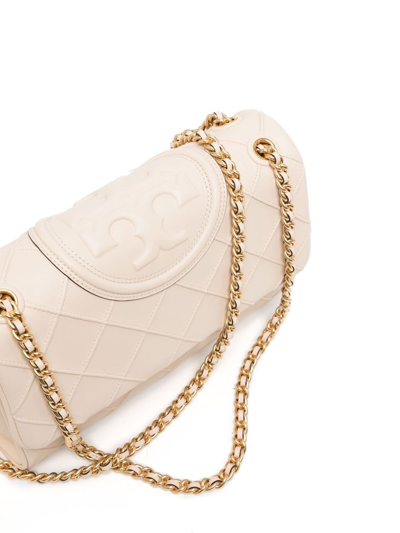 Tory Burch Fleming Leather Shoulder Bag In Neutrals