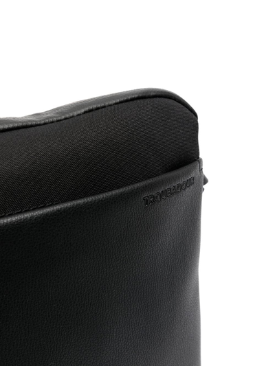 Shop Troubadour Faux-leather Messenger Bag In Black