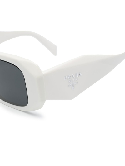 Prada Square-frame Sunglasses In 白色