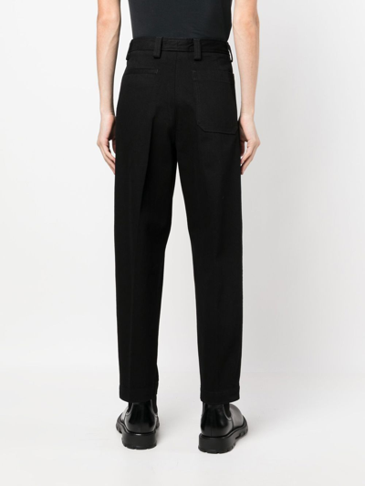 TAPERED LEG COTTON TROUSERS