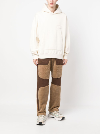 Shop Ranra Two-tone Panelled Track Pants In 褐色