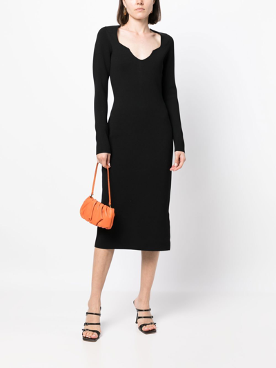 Shop Veronica Beard Imka V-neck Dress In 黑色