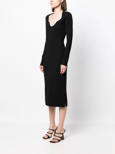 Shop Veronica Beard Imka V-neck Dress In 黑色