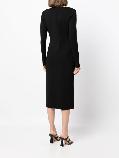 Shop Veronica Beard Imka V-neck Dress In 黑色