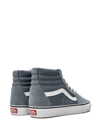 Shop Vans Sk8-hi "stormy Weather/true White" Sneakers In Grey