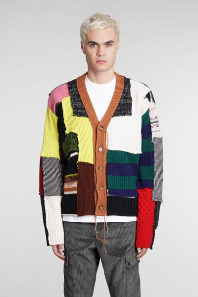 Danilo Paura Cardigan In Multicolor Wool | ModeSens