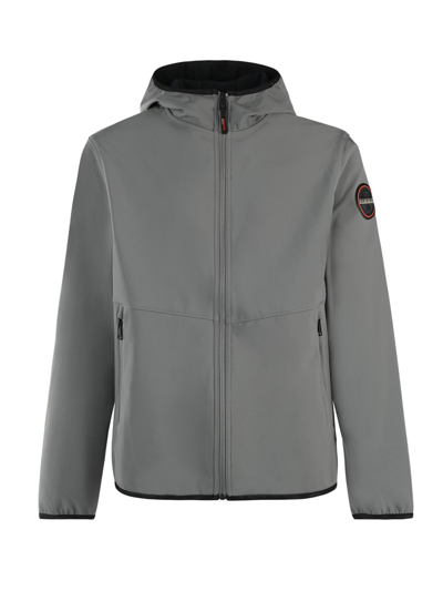 Shop Napapijri Delisle Zip Hoodie In Sedona Gray