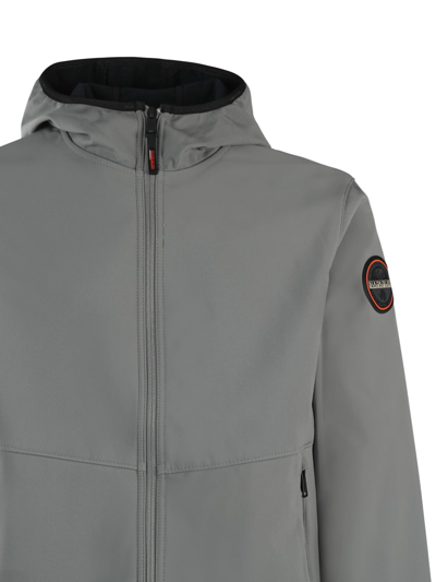 Shop Napapijri Delisle Zip Hoodie In Sedona Gray