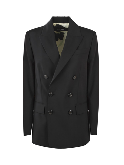 Shop Dsquared2 Double-breasted Blazer In Black