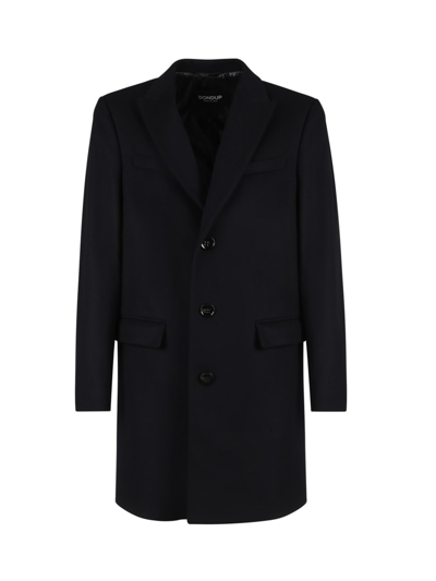 Shop Dondup Single-breasted Cloth Coat In Universo