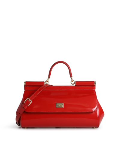 Shop Dolce & Gabbana Medium D&g Sicily Bag In Red