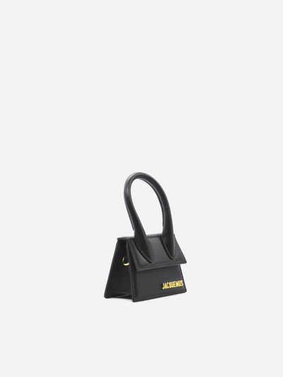 Shop Jacquemus Le Chiquito Mini Leather Bag In Black