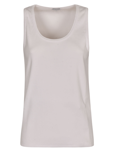 Shop Bottega Veneta Crewneck Tank Top In Bianco