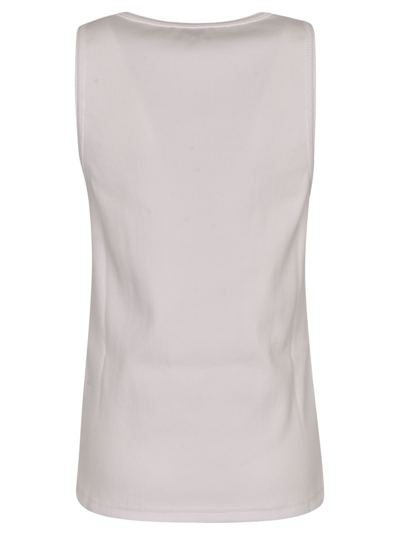 Bottega Veneta Crewneck Tank Top In Bianco