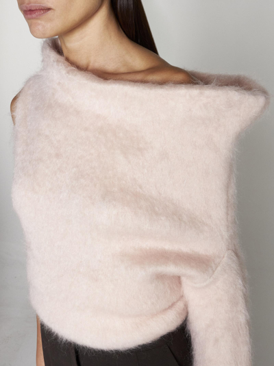 Shop Sportmax Aurora Mohair-blend Asymmetric Sweater