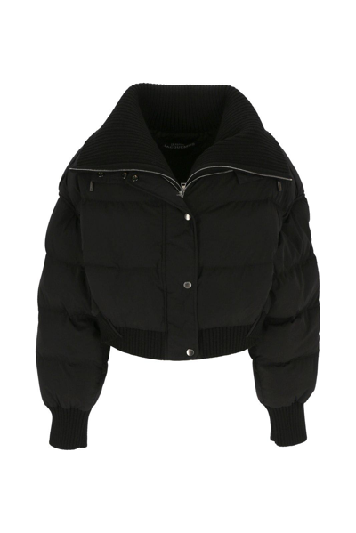 Shop Jacquemus Padded Cropped Puffer Jacket In Black