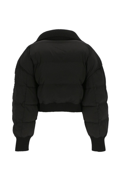 Shop Jacquemus Padded Cropped Puffer Jacket In Black