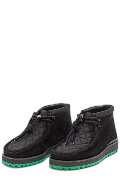 Shop Moncler Genius Moncler 1952 X Clarks Wallabee Ankle-top Boots In Nero
