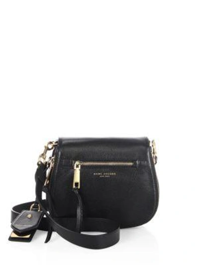 Shop Marc Jacobs Small Leather Saddle Bag In Ruby Rose