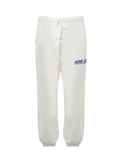 Shop Autry Cotton Sweatpants In White