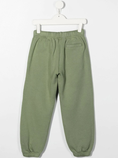 Shop Palm Angels Kids Light Green Joggers With Logo
