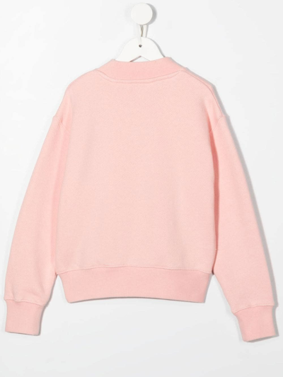 Palm Angels Logo-print Sweatshirt In Pink/white