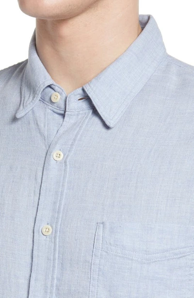 Shop Rails Fairfax Relaxed Fit Short Sleeve Cotton Button-up Shirt In Blue Melange