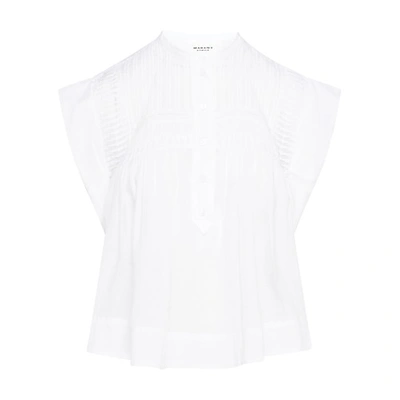 Shop Isabel Marant Étoile Leaza Sleeveless Top In White