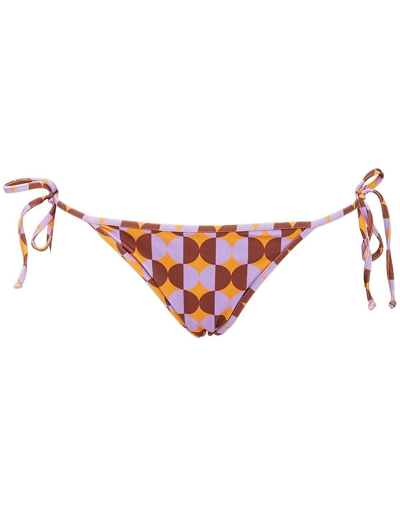 Shop La Doublej Triangle Bikini Bottoms In Orange