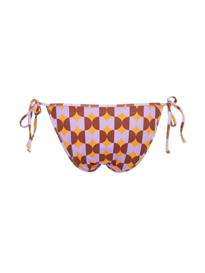 Shop La Doublej Triangle Bikini Bottoms In Orange