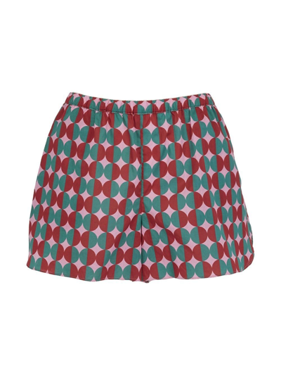 Shop La Doublej Geometric-print Pajama Set In Red