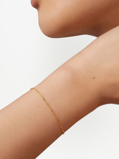 Shop Monica Vinader 14kt Yellow Gold Shimmer Chain Bracelet