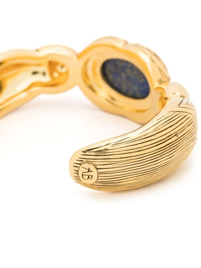 Shop Aurelie Bidermann Olpha Lapis Lazuli Bracelet In Gold & Lapis Lazuli