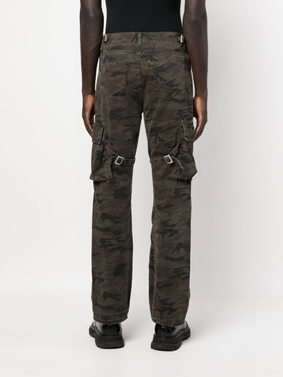 Shop Flaneur Homme Camouflage-print Cargo Trousers In Green