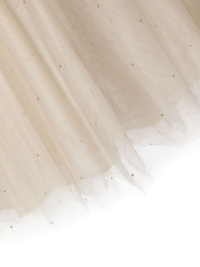 Shop Bonpoint Bluebell Tulle Dress In Neutrals
